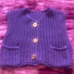 Purple Knit Women's Sweater Vest